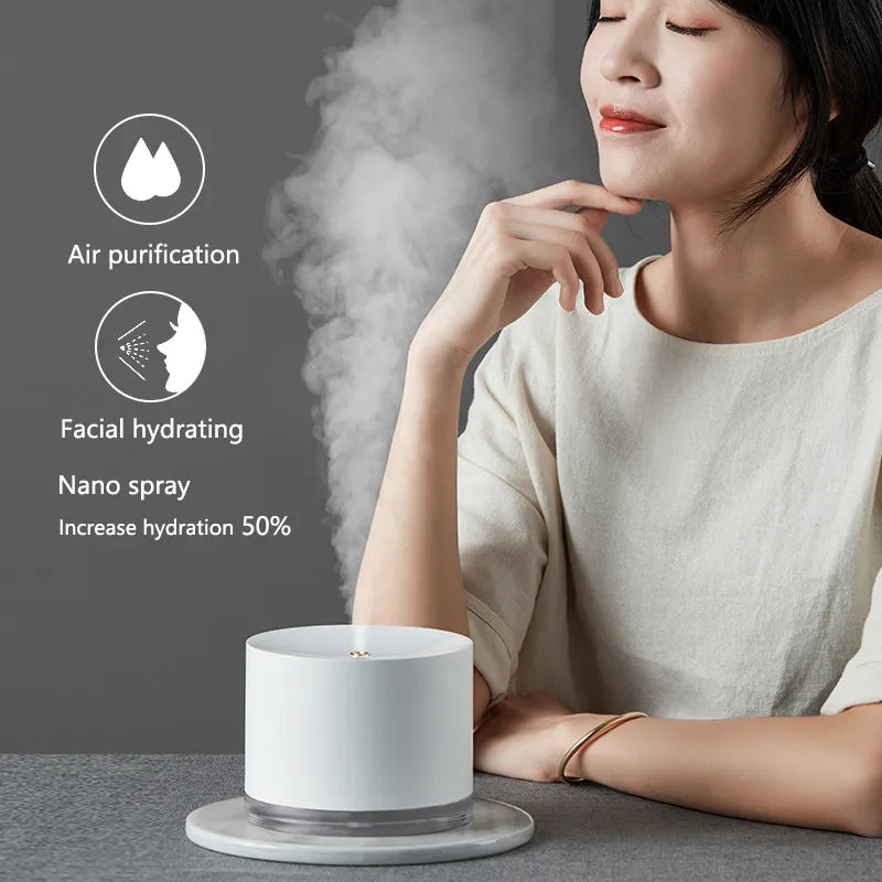 Portable Air Humidifier Wireless 2000mAh Usb Rechargeable Electric Humidifiers Diffuser Cool Mist Maker Night Lamp For Home