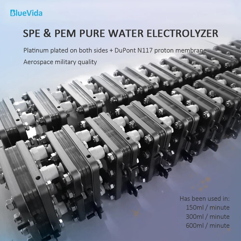150ml Large Flow DuPont SPE PEM Hydrogen Inhaler Machine Make 99.99% Pure H2 Inhalation and Water Generator Low Noise Easy Use