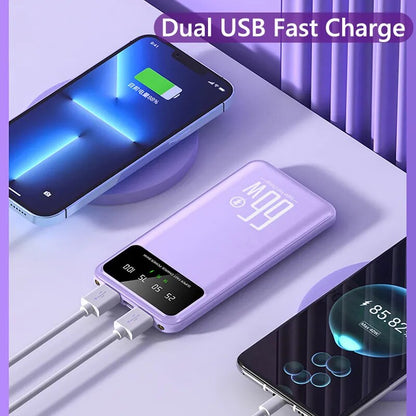 New 30000mAh Power Bank Lightweight Portable High Capacity Super Fast Charging Digital Display For Xiaomi Samsung Huawei IPhone