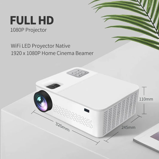 YERSIDA Projector G6 FULL HD Native 1080P 5G WIFI Bluetooth Support 4K Upgraded 10000 Lumens Outdoor Movie 3D Home Cinema Beamer