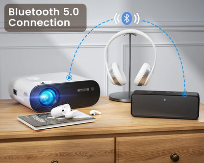 K5 Projectors WiFi Bluetooth Mini Portable Projector 4k Full HD Video Projector 1080P Beamer Mirroring FOR HomeTheater