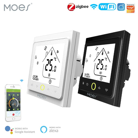 MOES WiFi Water/Electric Floor Heating Thermostat Gas Boiler Temperature Controller Smart Alexa tuya Google Voice zigbee Control