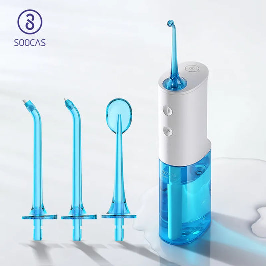 Soocas W3 Portable Oral Irrigator USB Rechargeable Dental Water Flosser Stable Water Flow IPX7 Waterproof Bathroom Teeth Cleaner
