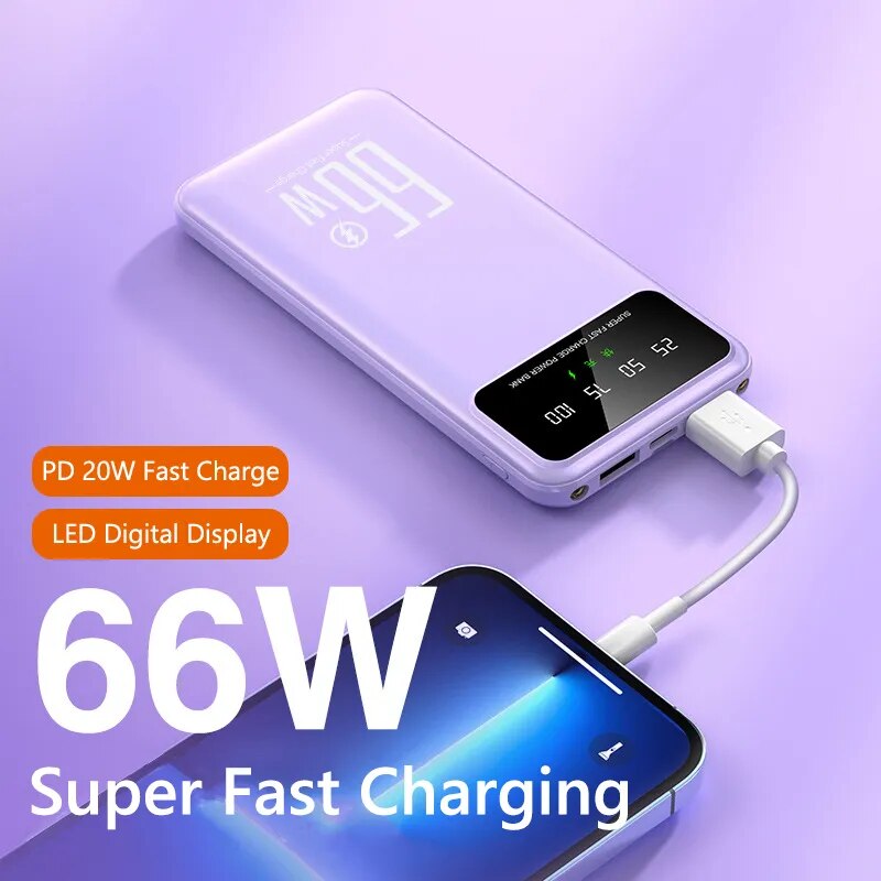Xiaomi Mobile Power 30000mah 66W Power Bank Portable External Battery Charger Fast Charging For Huawei Samsung Iphone Powerbank