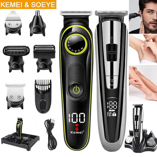 Kemei Electric Hair Clipper Beauty kit for Men Electric shaver beard trimme men's Razor multifunctional hair cutting machine
