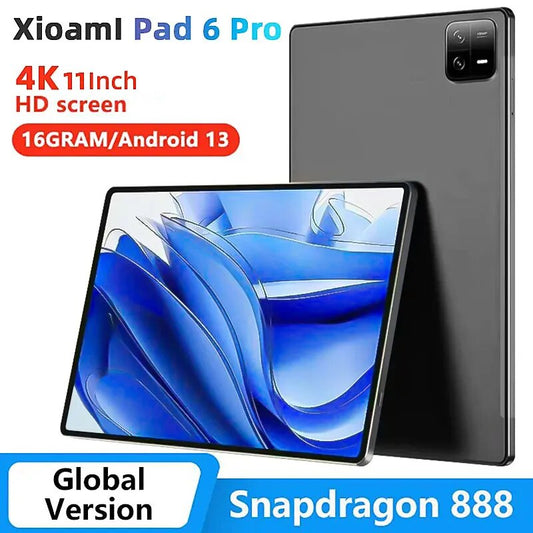 2023 Original Global Version Tablet Pad 6 Pro 16GB+512GB Snapdragon 888 Android 13 Tablets PC 5G Dual SIM Card or WIFI HD 4K Mi