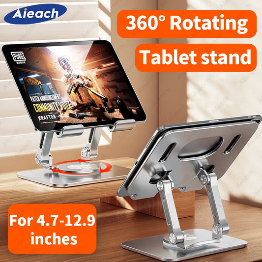 Aieach 12.9 inch Tablet Stand For iPad Pro Stand Xiaomi iPhone Mobile Phone Holder Aluminum Adjustable Tablet Holder Support
