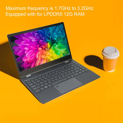 14.1in Laptop 360 Degree Flip 12G RAM 4K 3840x2160 Support Fingerprint Unlock Touch Screen Laptop for Windows 10 11 NEW
