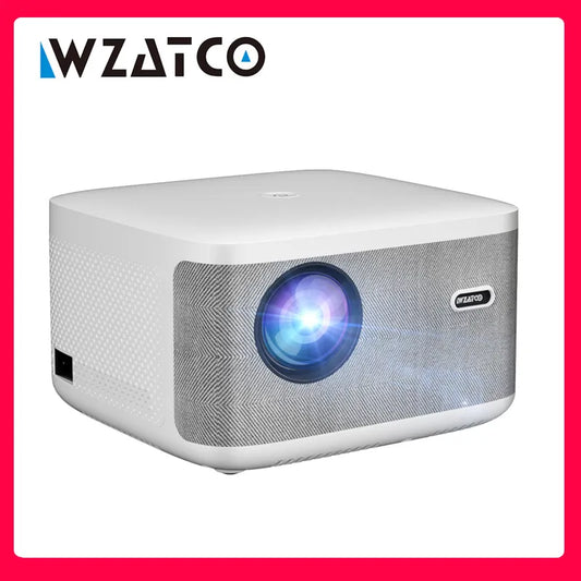 WZATCO A20 Full HD Projector 1080P 2K 4K Video Home Theater digital Focus 5G WiFi Android 32GB Projector 3D Portable Proyector