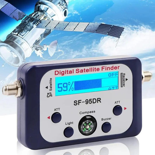 Digital Satellite Detector for Camping | Camping Sat Signal Finders for Dish Network LCD Graphic Display Backlight